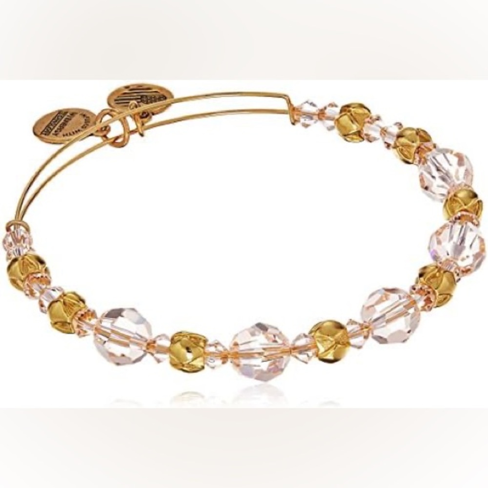 Alex and Ani Women's Blush Beaded Bangle with Swarovski Crystals